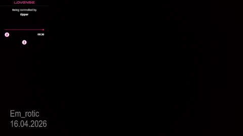 Emilia  online show from April 16, 9:39 pm